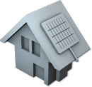 Haus mit Solarpanels